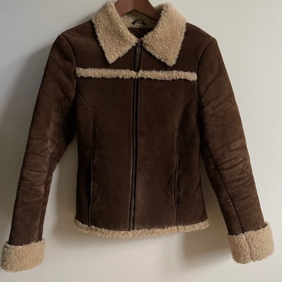 Brown Shearling Jacket - Picture 2 of 3